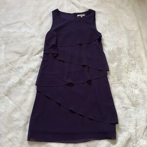 RW&CO Midnight Cascade Dress Purple Ruffle Dress